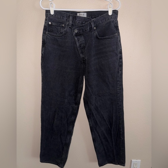 Agolde‎ Washed Black Women’s Criss Cross Jeans size 28 - Picture 4 of 6